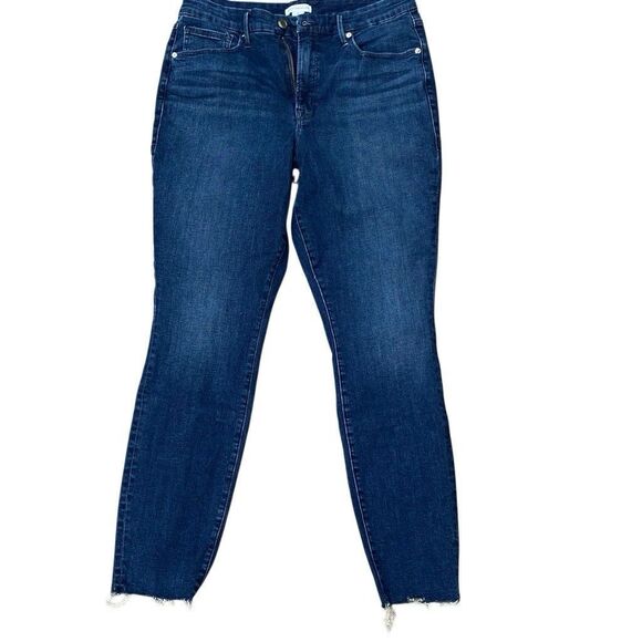 Good American Womens Good Legs High Rise Dark Wash Skinny Jeans Size 15 33x29 - Picture 1 of 7